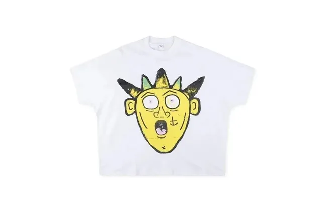 Corteiz Graphic Tee Yellow Crown Face Print