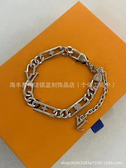 Louis Vuitton Chain Bracelet LV Logo Link