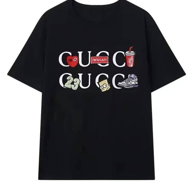 Gucci Graphic T-Shirt Embroidered Logo and Pop Icons