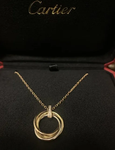 Cartier Juste un Clou Pendant Triple Gold with Diamonds