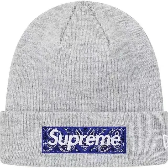 Supreme Box Logo Beanie Paisley Patch