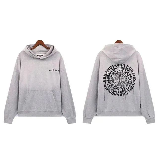 Broken Planet Hoodie Purple Spiral Print