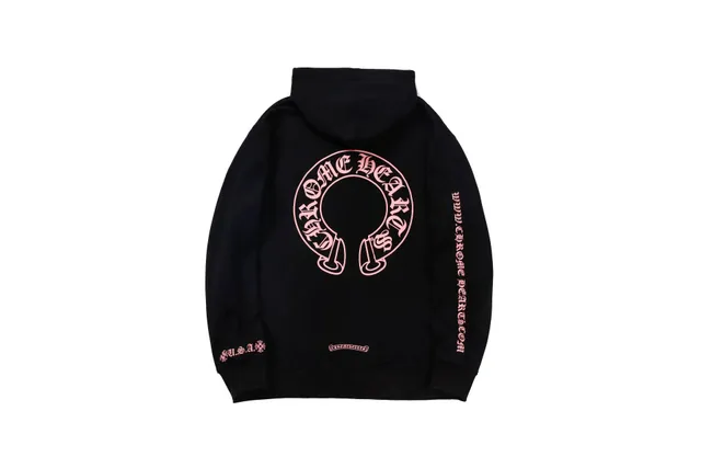 Chrome Hearts Hoodie Pink Logo Print