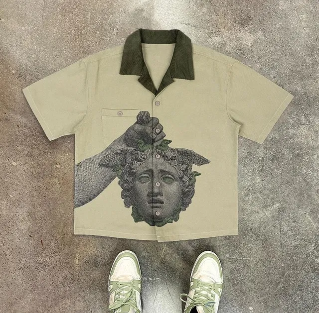 Versace Short-Sleeve Shirt Medusa Print