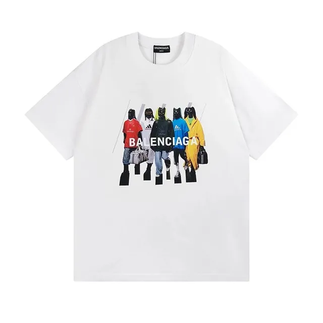 Balenciaga Graphic T-Shirt Multi-Color Print