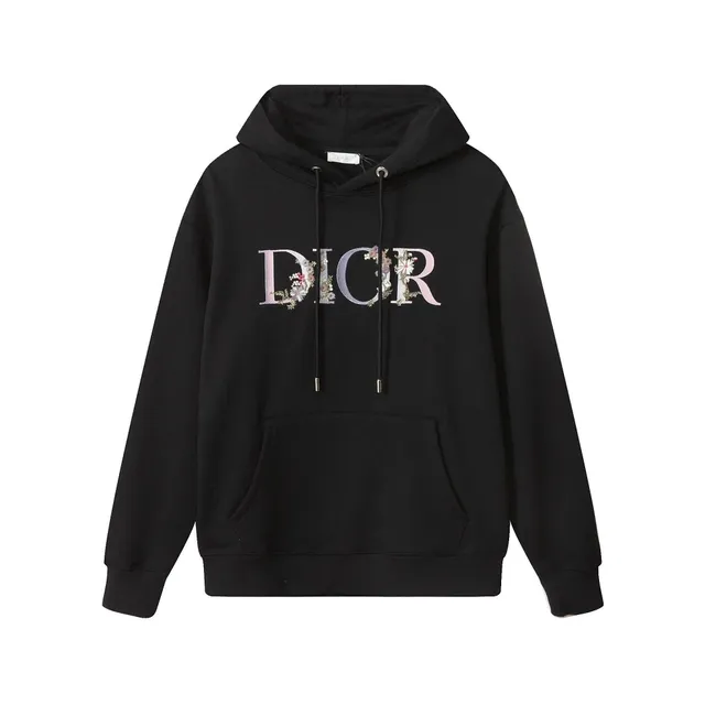 Floral Logo Hoodie Floral Embroidered DIOR