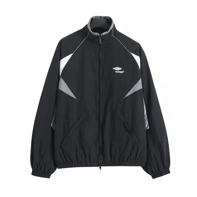 Diadora Track Jacket Black with Grey Panels