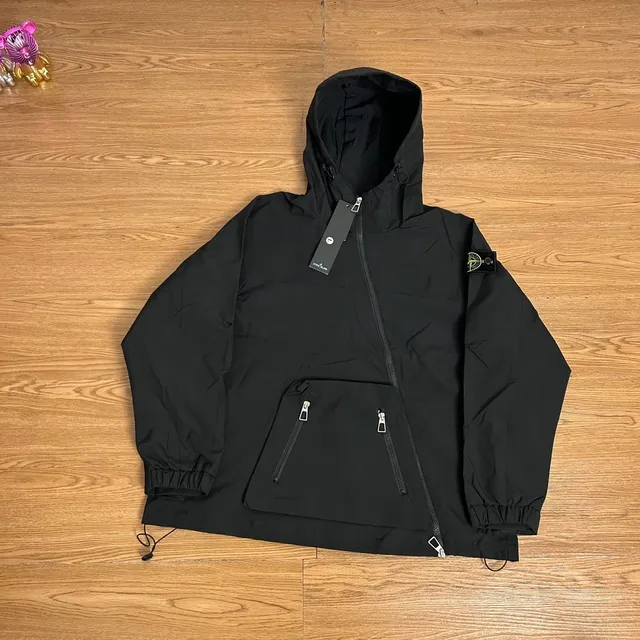 Stone Island Hooded Jacket Black