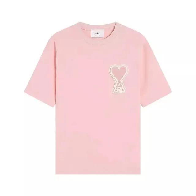 AMI Paris Heart Logo T-Shirt Embroidered Heart