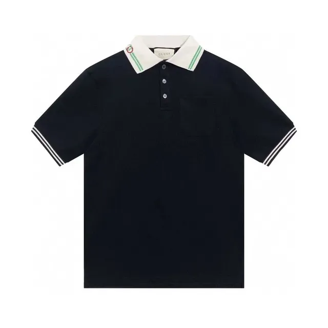 黑底绿白领002
