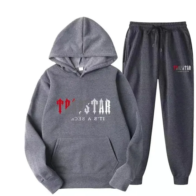 Corteiz Hoodie and Joggers Set Tri-Star Logo