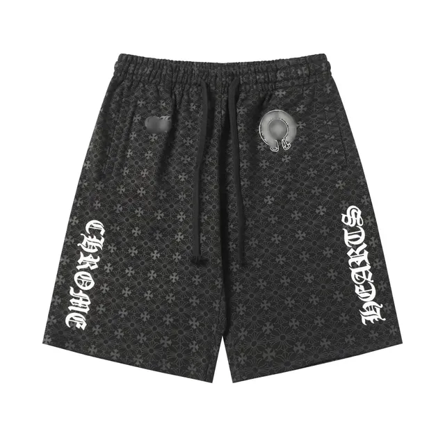 Floral Print Shorts Chrome Hearts Logo