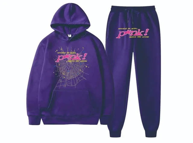 Hoodie and Joggers Set Spider Web Graphic