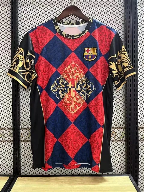 FC Barcelona Fan Jersey Baroque Diamond Print