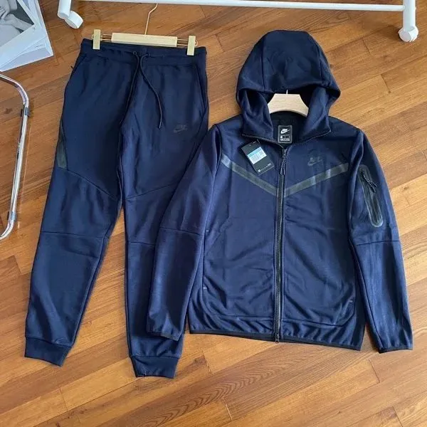 Nike Tech Fleece Hoodie and Joggers Navy