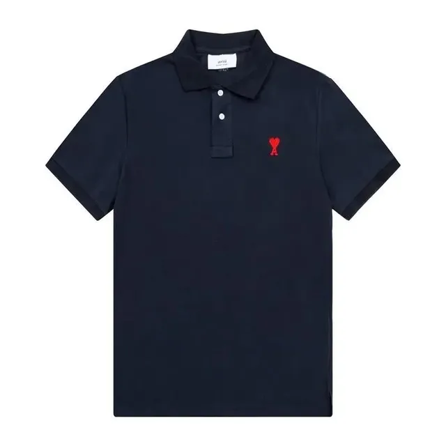 AMI Paris Polo Shirt Red Heart Logo