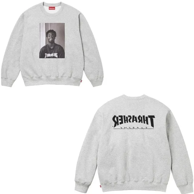 Supreme Crewneck Sweatshirt Thrasher Photo Print