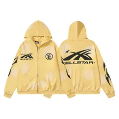 Hellstar Zip-Up Hoodie Tie-Dye Print