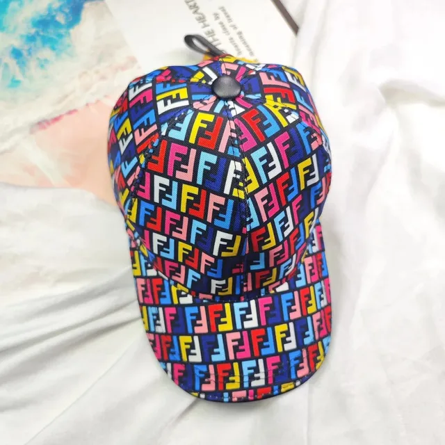 Fendi Baseball Cap Multicolor FF Logo Print
