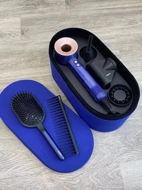 Dyson Supersonic Hair Dryer Cobalt Blue with Rose Gold Nozzle