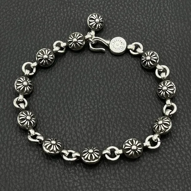Chrome Hearts Daisy Link Bracelet Sterling Silver