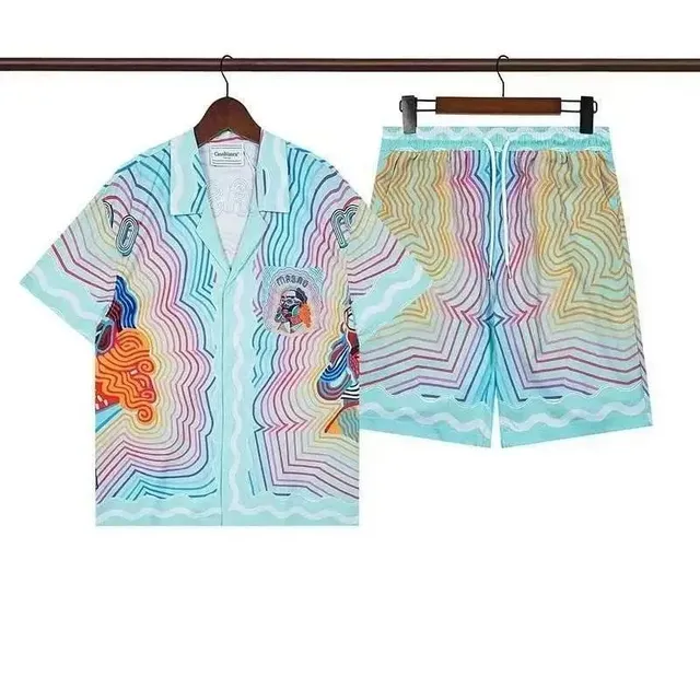 Casablanca Campus Set Multicolor Wave Print