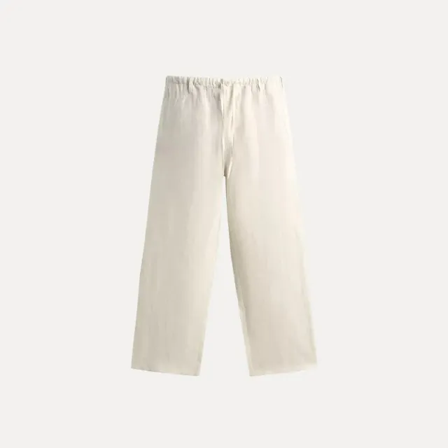 Wide-Leg Trousers Elastic Waist