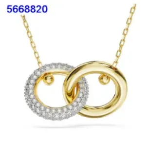 Double buckle gold necklace