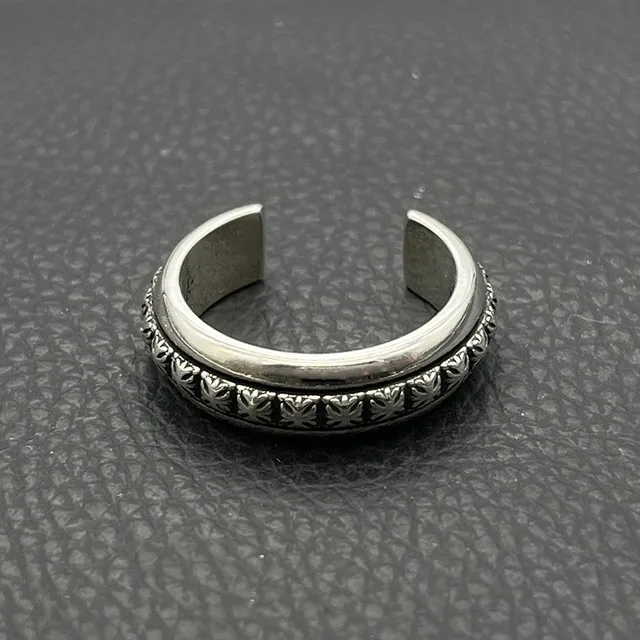 Chrome Hearts Cuff Ring Ornate Floral Band