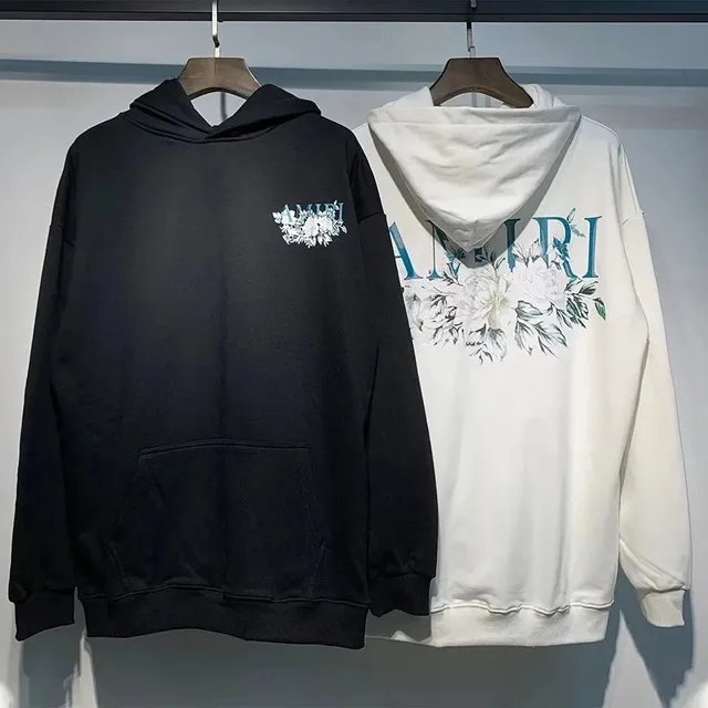 Amiri Floral Hoodie Floral Embroidery