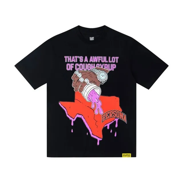 An Awful Lot of Cough Syrup Graphic T-Shirt Persona Texas Graphic