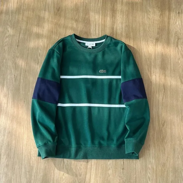 Lacoste Crewneck Sweatshirt Color-Block with Croc Logo