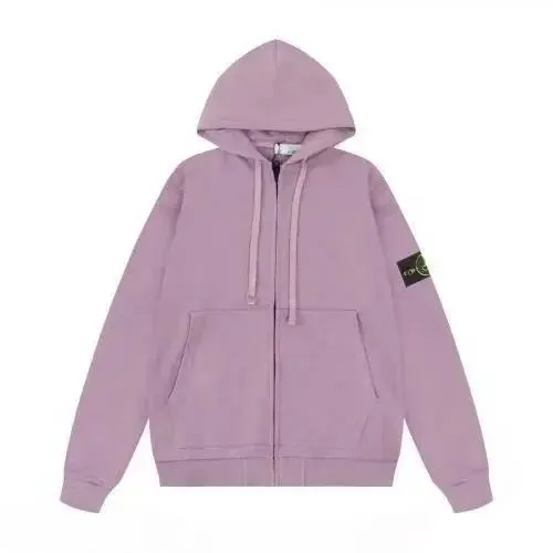 Stone Island Zip-Up Hoodie Mauve