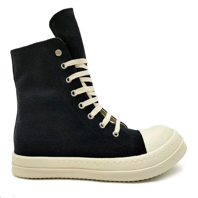 Rick Owens High-Top Sneaker Canvas and Rubber
