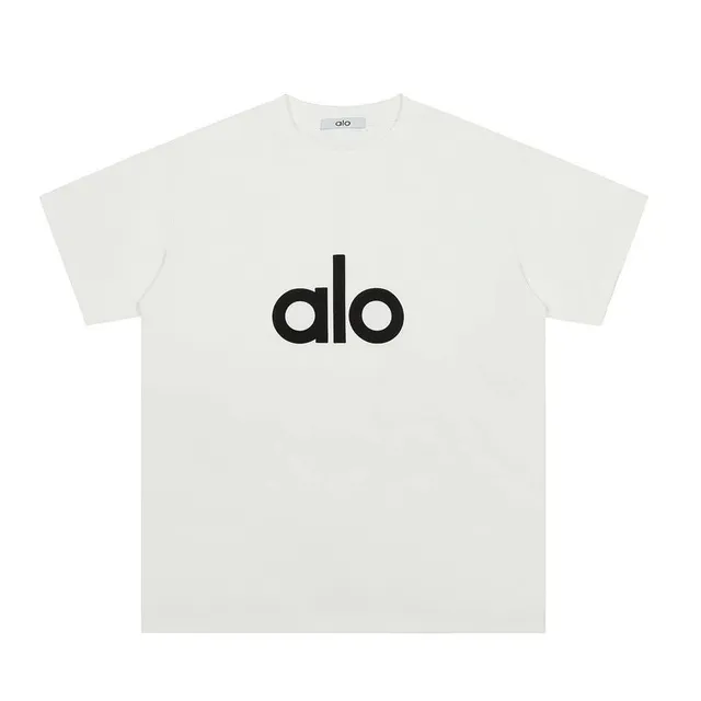 Alo Yoga Logo Tee Black Logo