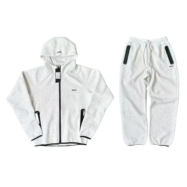 Track Set Heather Grey with Black Accents
