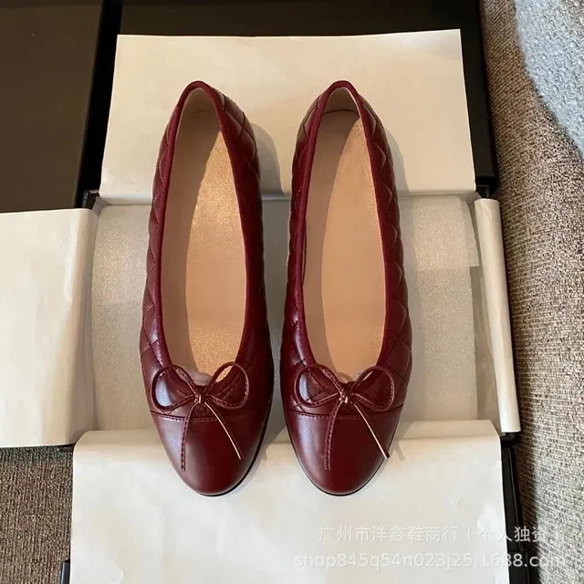 Chanel Quilted Bow Loafer Bordeaux