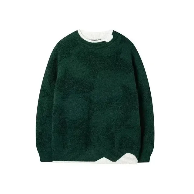 Knit Sweater Two-Tone