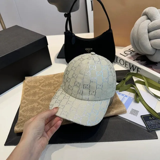 Gucci GG Jacquard Cap Iridescent Logo