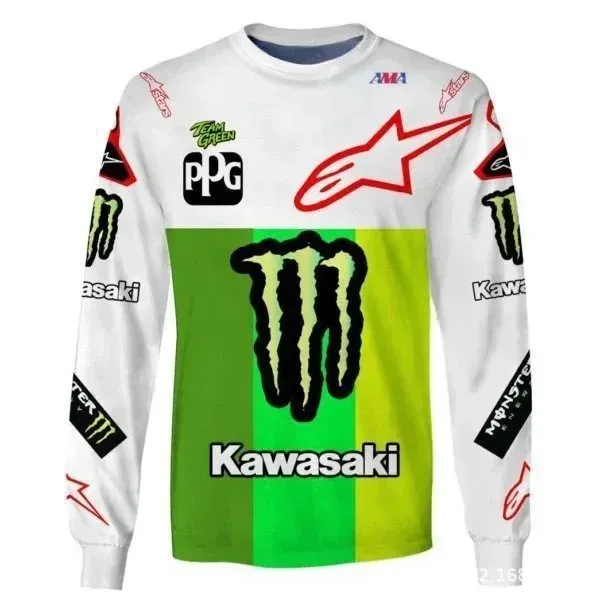 Alpinestars Team Green Long-Sleeve Jersey Kawasaki Monster Energy