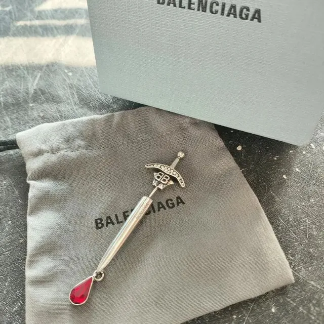 Balenciaga Sword Pin Crystal-Embellished