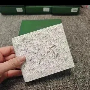 Goyard Saint Louis Wallet White Goyardine Canvas