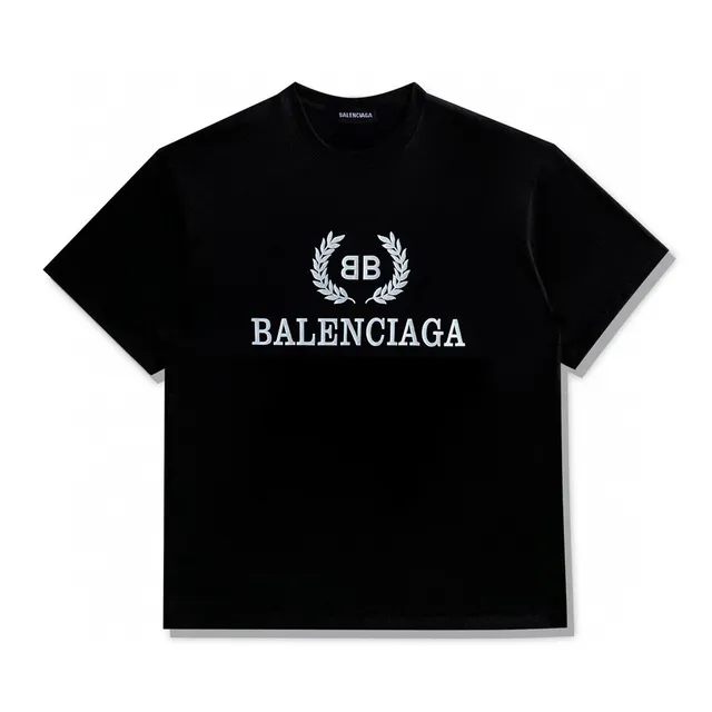 Balenciaga Logo Tee Laurel Wreath