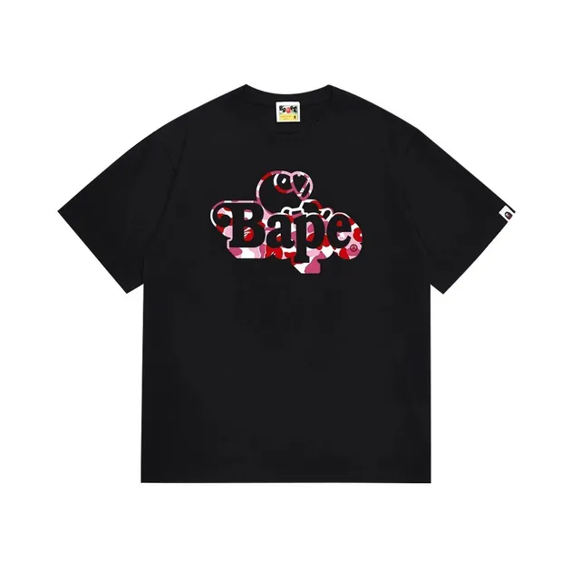 BAPE Graphic Tee Pink Camo Ape Head
