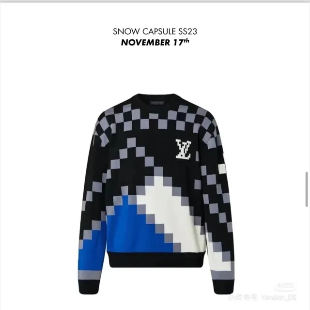 Louis Vuitton Pixelated Knit Sweater Snow Capsule SS23