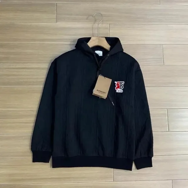 Burberry Quilted Hooded Top Monogram Patch