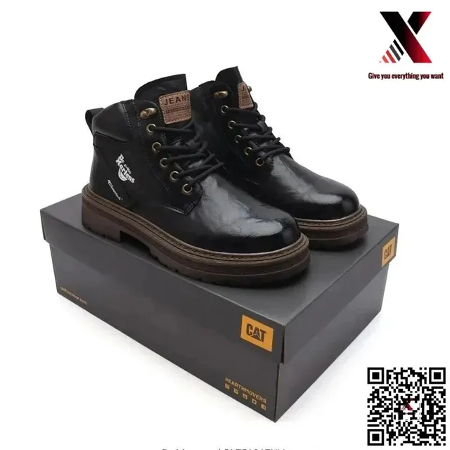 Caterpillar × Dr. Martens Work Boots Patent Leather