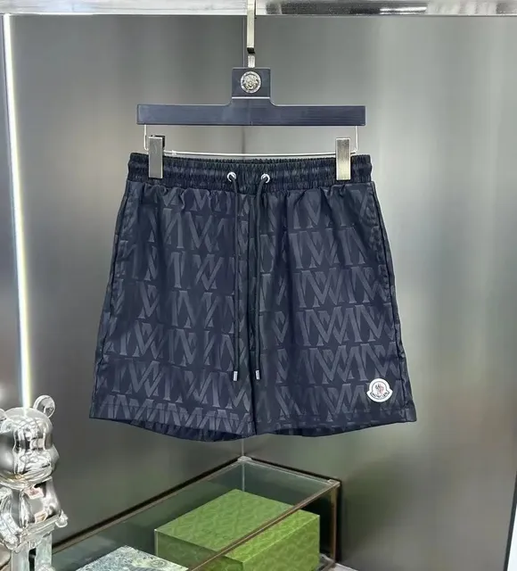 Moncler Logo-Print Shorts Monogram Pattern