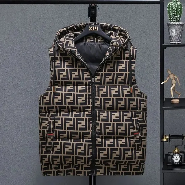 Fendi Puffer Vest FF Logo Print