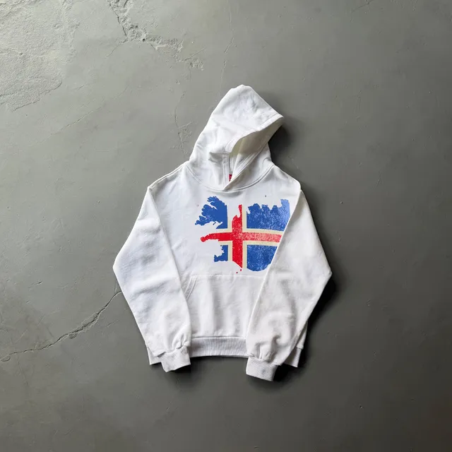 Hooded Sweatshirt Iceland Flag Print